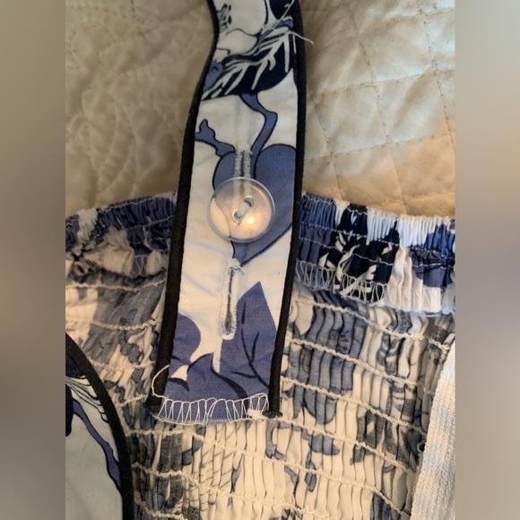 Floral Garden Sundress with Full Skirt and Adjustable Straps. - Picture 5 of 13